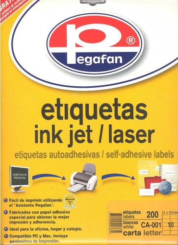  ETIQUETA INK-JET CA-001 5.1*10.2                   